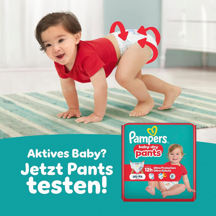 Pampers Windeln Grösse 7 (15kg+) Baby-Dry, Extra Large, MONATSBOX, bis zu 12 Stunden Rundum-Auslaufs