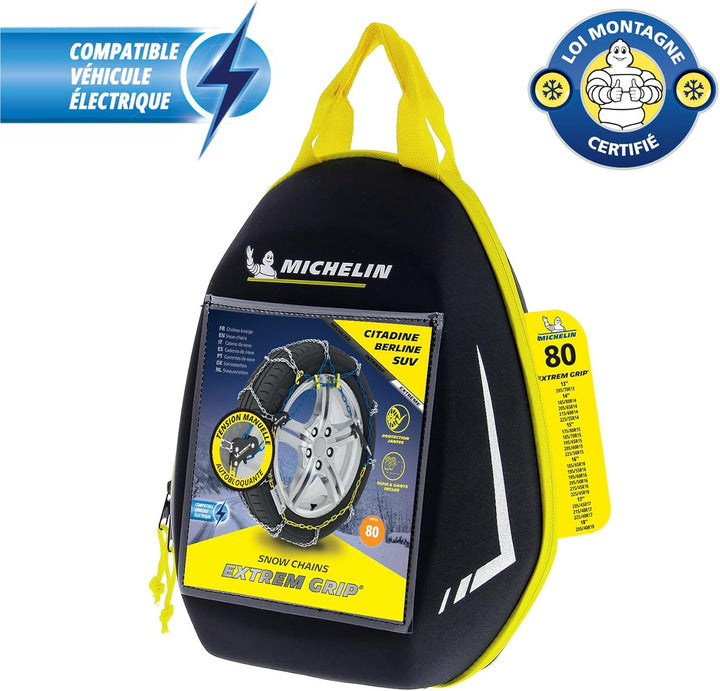 MICHELIN Schneeketten Extrem Grip, selbstblockierende Spannung, Nr. 80 N°80, N°80