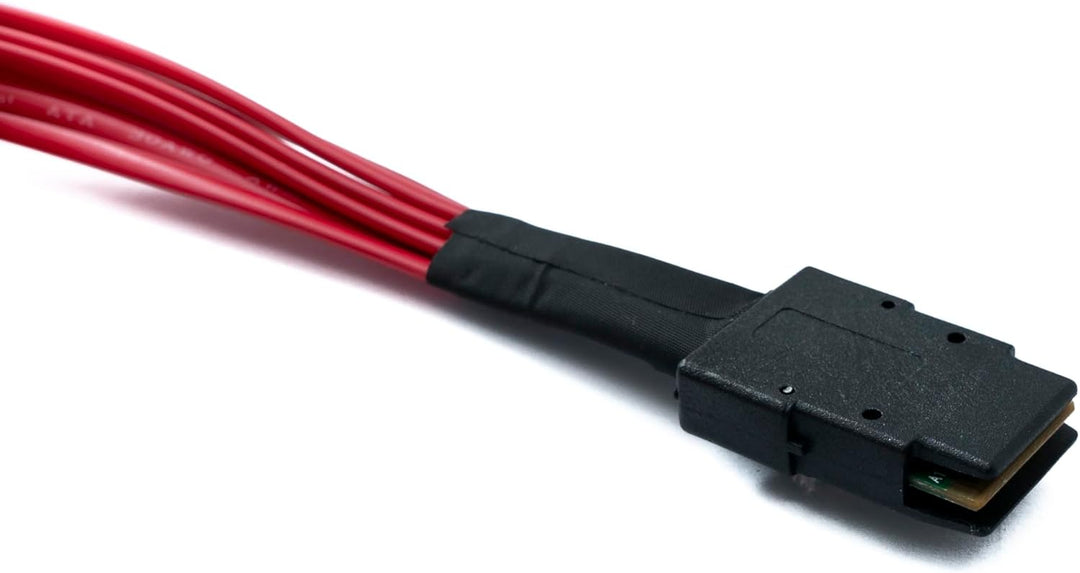 System-S SFF-8087 Kabel 100 cm Mini SAS 36 Pin zu 4X SAS 29 Pin SFF-8482 Adapter für RAID Festplatte