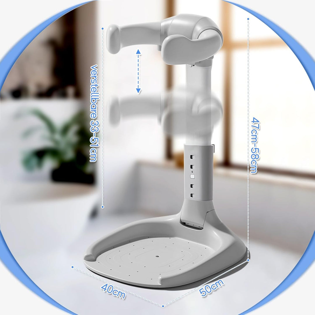 Baby Dusche Ständer – Einstellbarer Baby Shower Stand Support mit AntiRutsch-Basis,Einstellbarer Dus