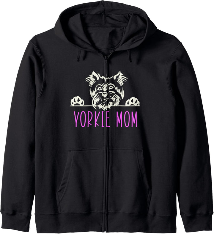 Yorkie Mom with Yorkshire Terrier Dog Kapuzenjacke