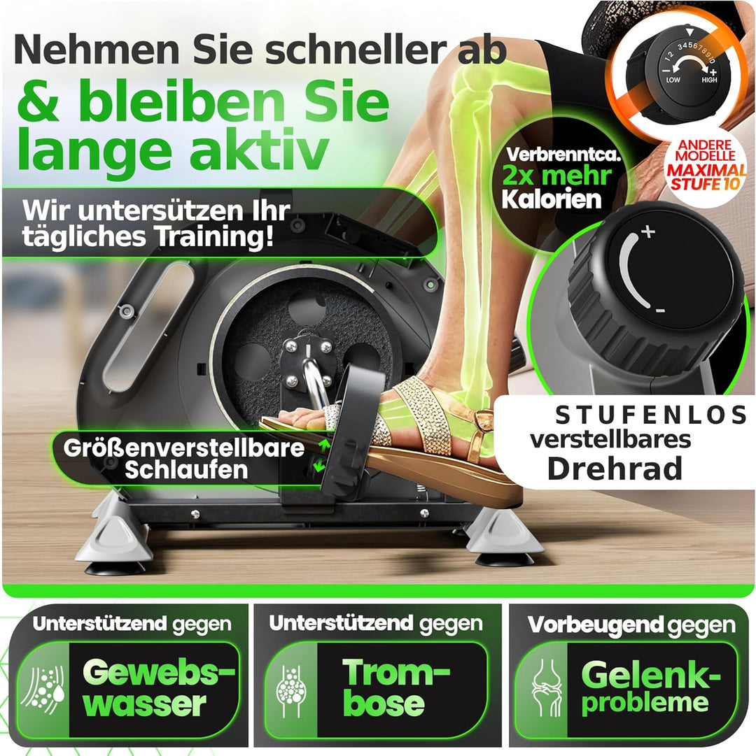 Ultrasport Mini Bike 2in1/3in1, Mini-Heimtrainer, Arm- und Beintrainer, Heimtrainer, Pedaltrainer fü