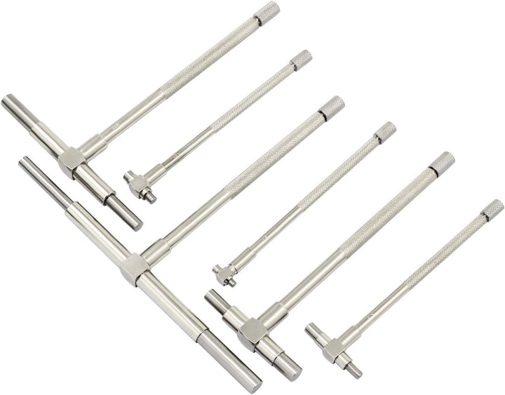 ANCLLO 6er Pack Präzisionsteleskoplehre 8-150mm Innen T Bohrlochlehre Set