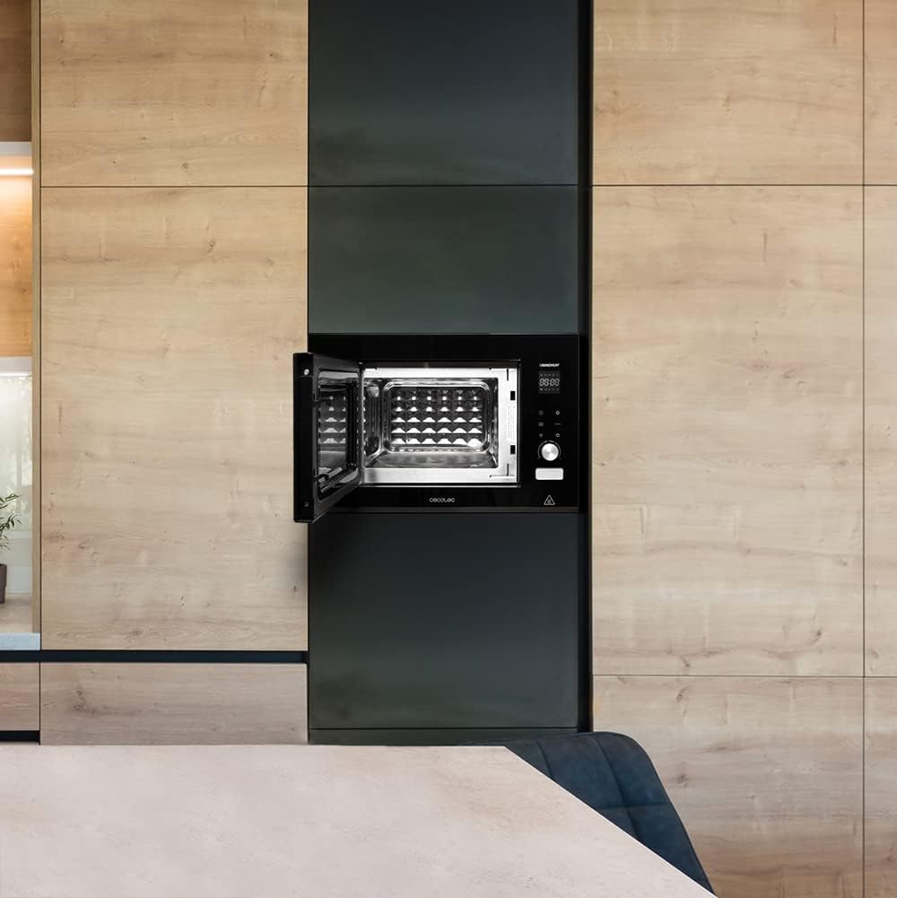Cecotec Einbaubarer Digitaler Mikrowellenherd GrandHeat 2000 Built-in Touch Black. 1200 W Leistung,