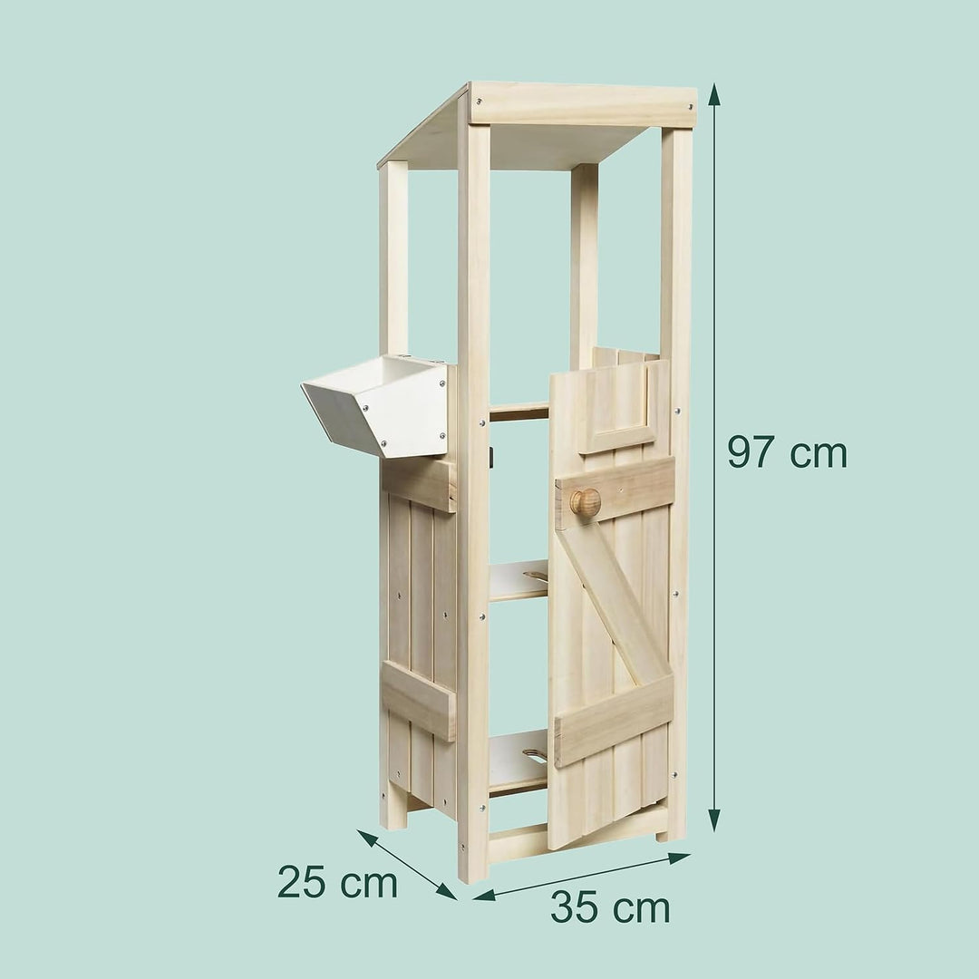 Relaxdays Hobby Horse Stall, für 2 Pferde, Steckenpferdstall mit Futtertrog, HBT: 97x35x25 cm, Pferd