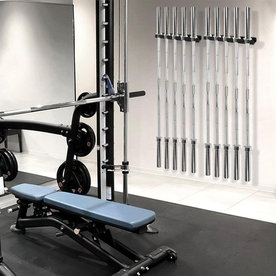 Heavy Duty Barbell Storage Rack, Vertical Hanging Barbell Rack, Wall Mounted Barbell Holder, Olympic