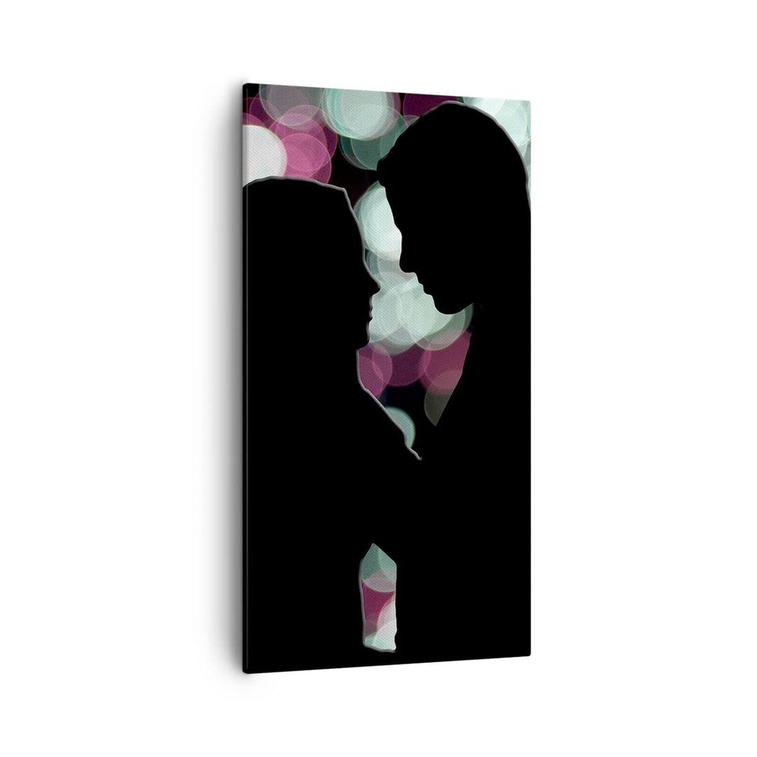 Bilder auf Leinwand 55x100cm Leinwandbild mit Rahmen Paar Liebe Beziehung Gross Wanddeko Bild Schlaf