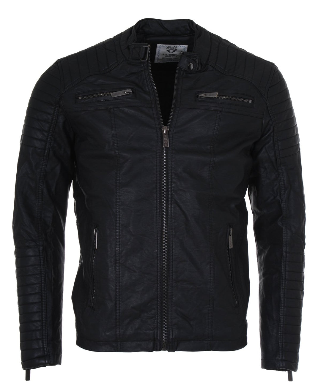Redbridge Herren Übergangsjacke Kunstleder Jacke Biker Vintage schwarz Grösse XL