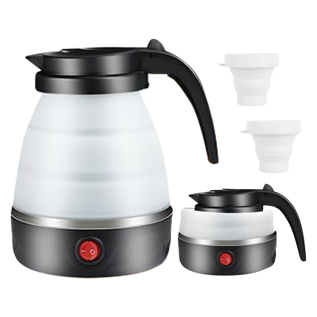 RANJIMA Faltbarer Wasserkocher,0.6L Camping Wasserkocher Mini Wasserkessel Tragbarer Silikon Reisewa