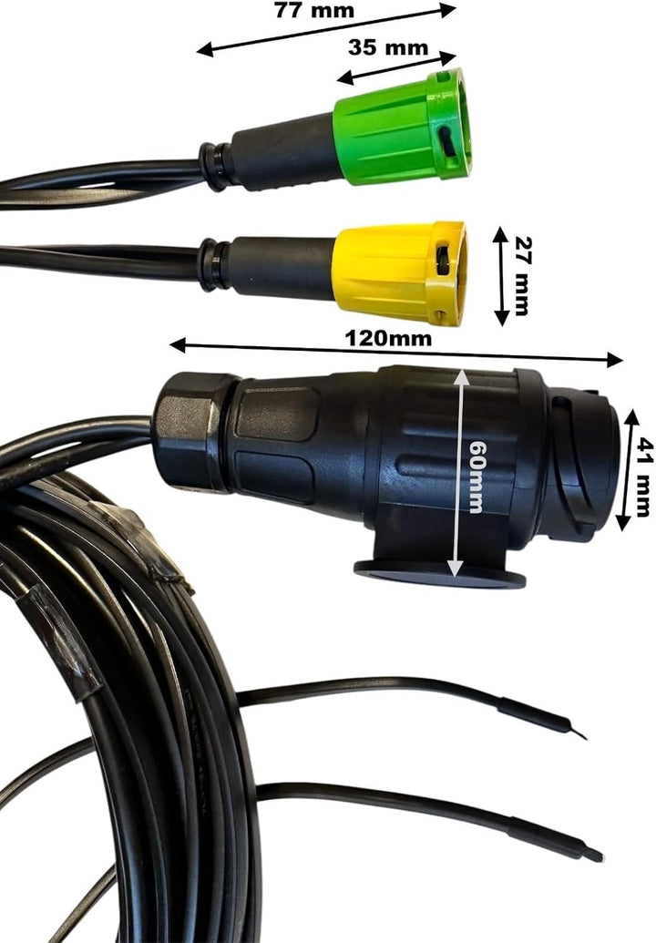 Anhängerbeleuchtung LED Rückleuchten 6x LED Umrissleuchte 13 pol. Kabel 7,7m SET