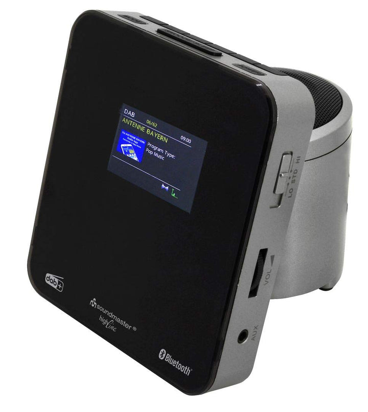 Soundmaster UR260SI Radiowecker DAB+, UKW AUX, Bluetooth®, USB Weckfunktion Grau