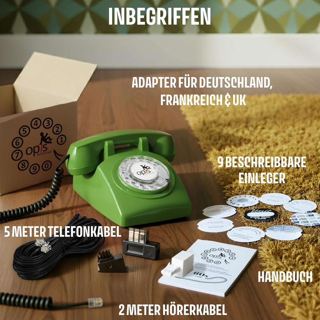 Retro Telefon Wählscheibe/Festnetztelefon Retro/Telefon mit Schnur/Telefon mit Wählscheibe/Telefon R