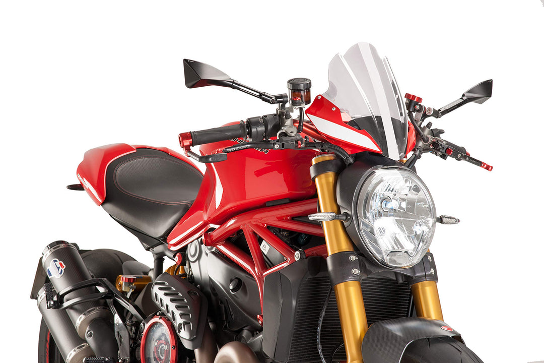 Puig 8900 W Touring Windschutzscheibe für Ducati Monster 1200 R 16 '– 17' Transparent, Transparent