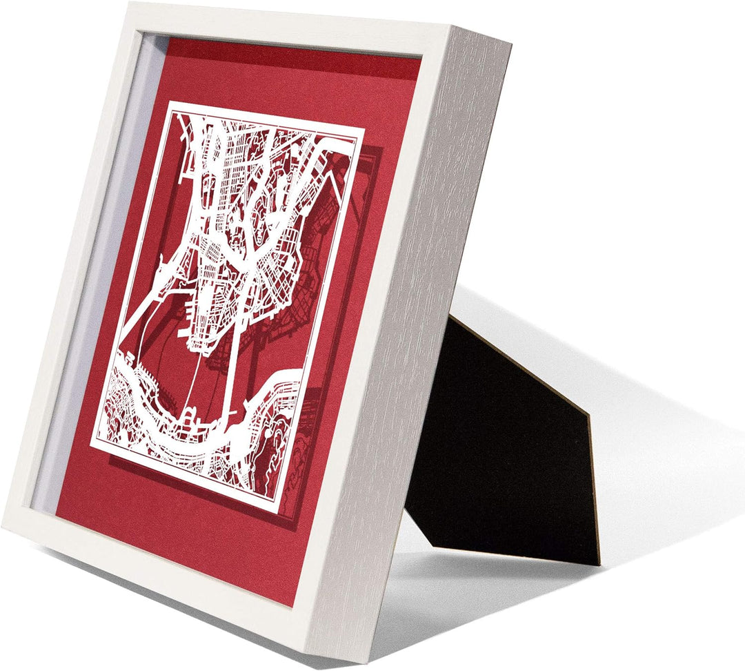 O3 DESIGN STUDIO - Marco de Papel para mapas, 22,8 x 22,8 cm, en Caja de Regalo, Fondo, autocambiant