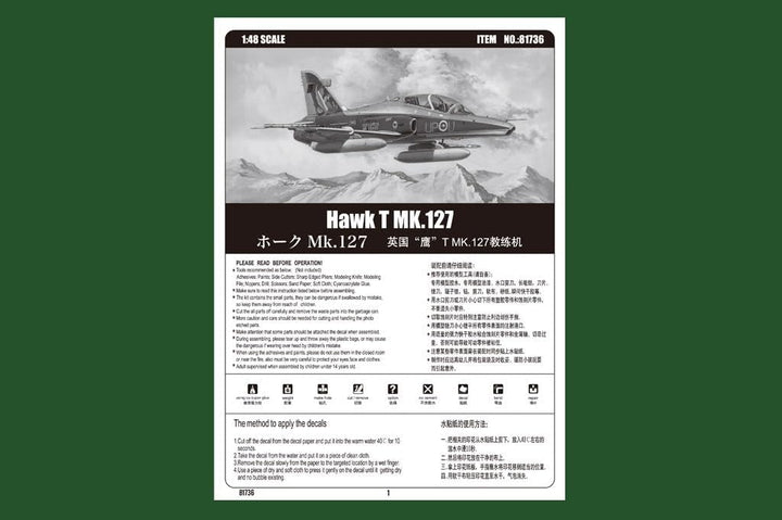 Hobby Boss 081736 HBS81736 Hawk Modellbau, Hobby, Zusammenbau, detailliert, Geformte Farbe, 1:48 Sca
