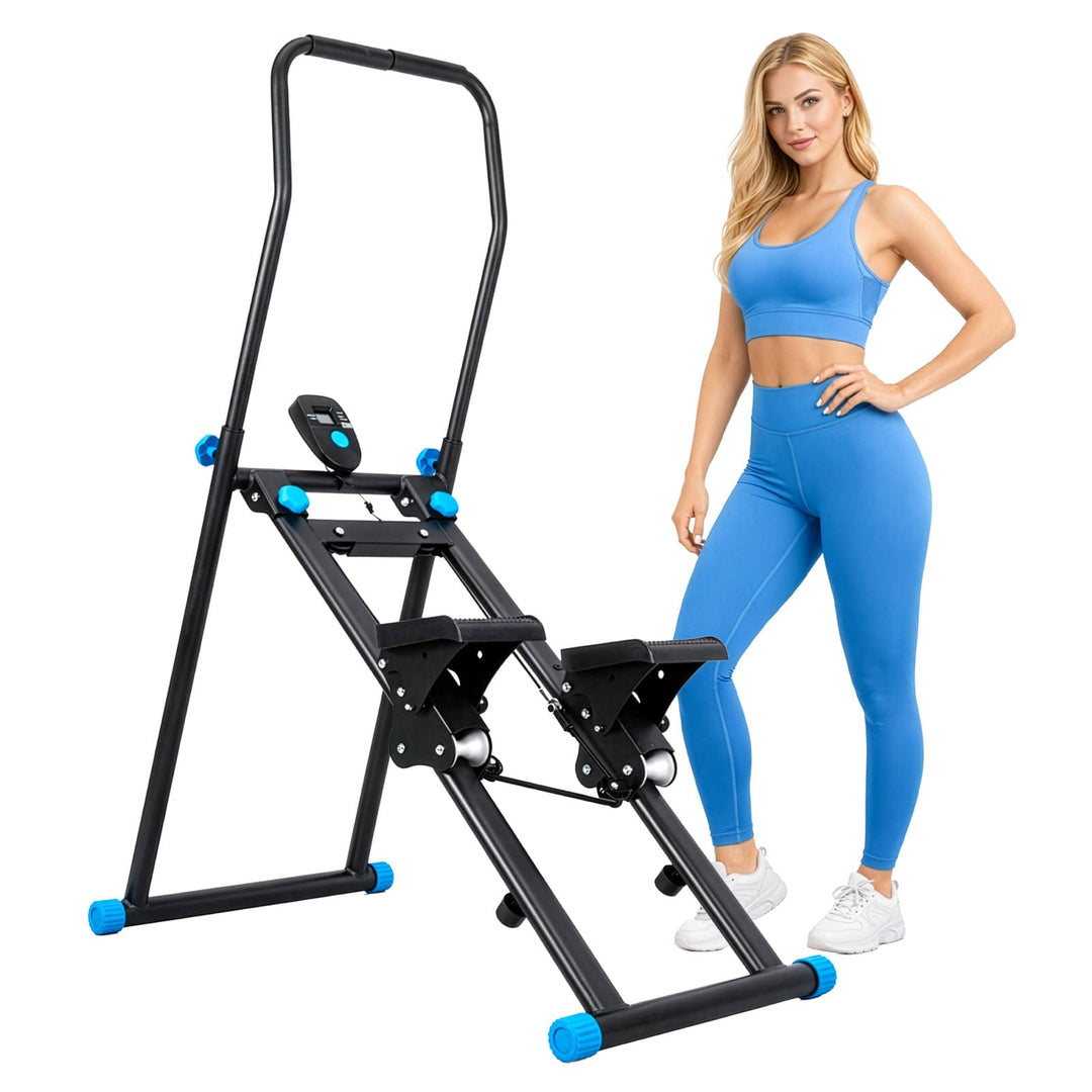 Klappbarer Fitness Stepper für Zuhause, Vertical Climber &amp; Stair Stepper Trainingsgerät, leiser Card