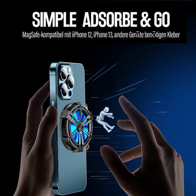 TRILINK Handy-Kühler, Telefon-/Tablet-Kühler, Magnetischer Telefon-Kühlventilator für iPhone/Android