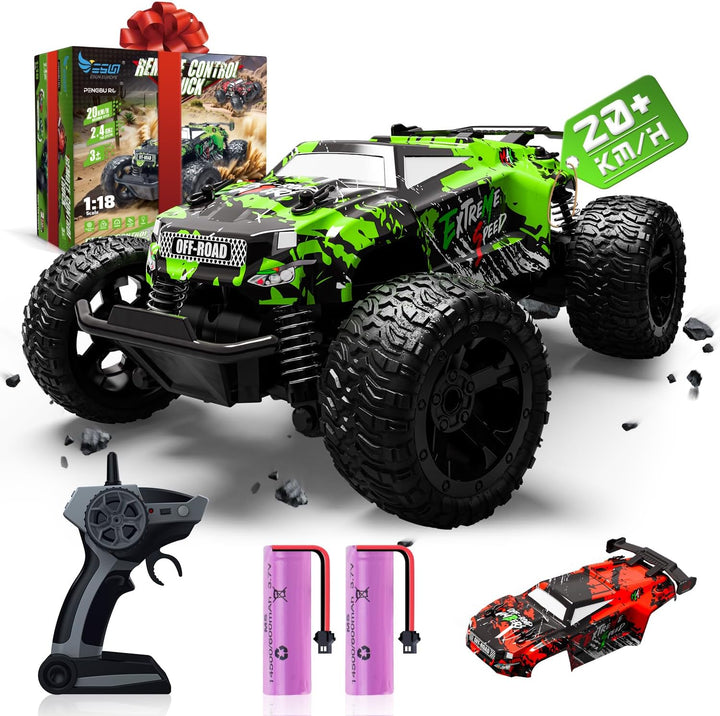 Ferngesteuertes Auto Kinder ab 3 4 5 6 8 Jahre, 1:18 Ferngesteuerter Monstertruck Ferngesteuert Mit