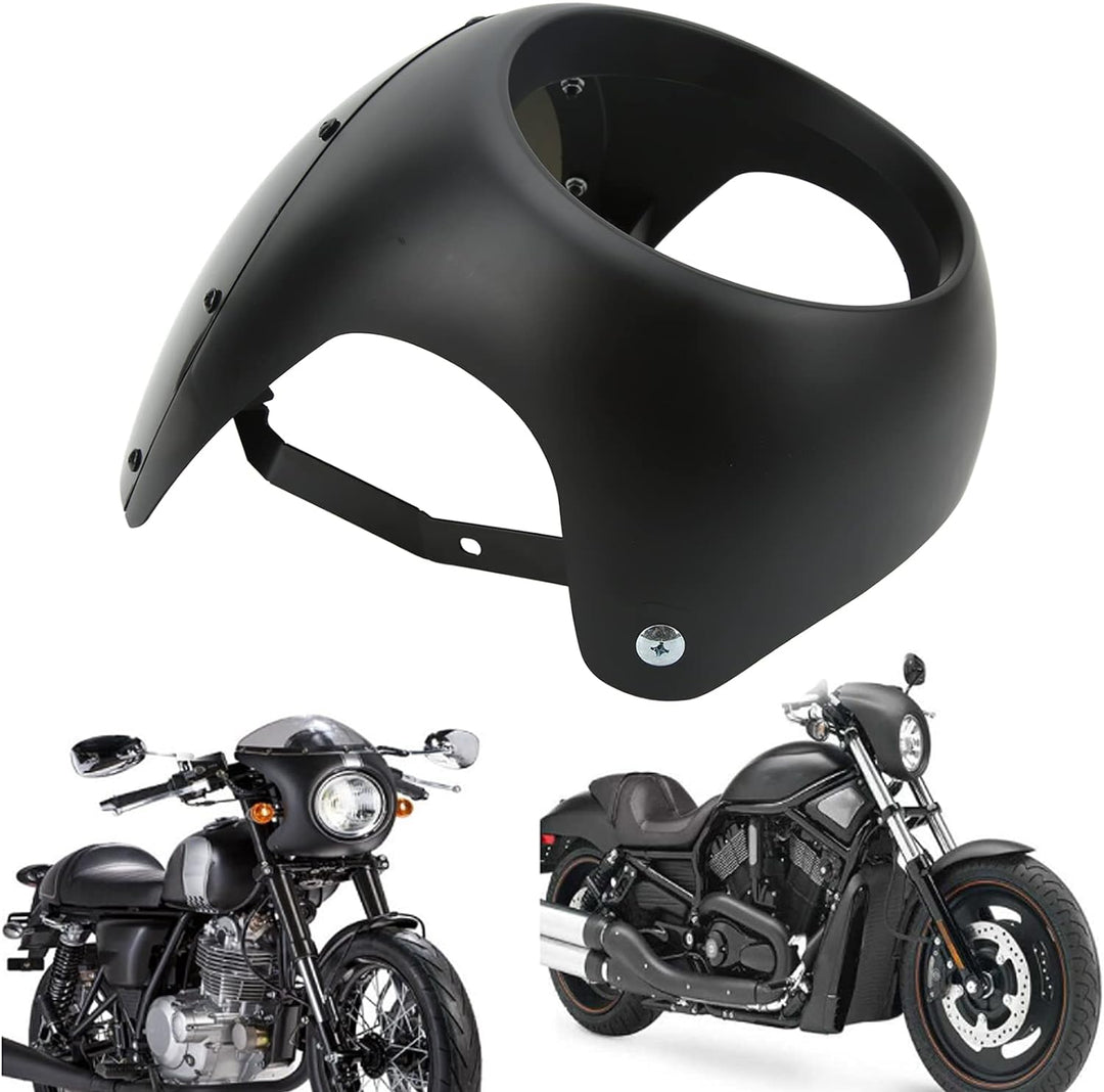 Focket 7 Motorrad-Scheinwerferverkleidung, schützende Windschutzscheibe, universelle Motorrad-Windsc
