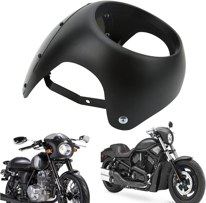 Focket 7 Motorrad-Scheinwerferverkleidung, schützende Windschutzscheibe, universelle Motorrad-Windsc