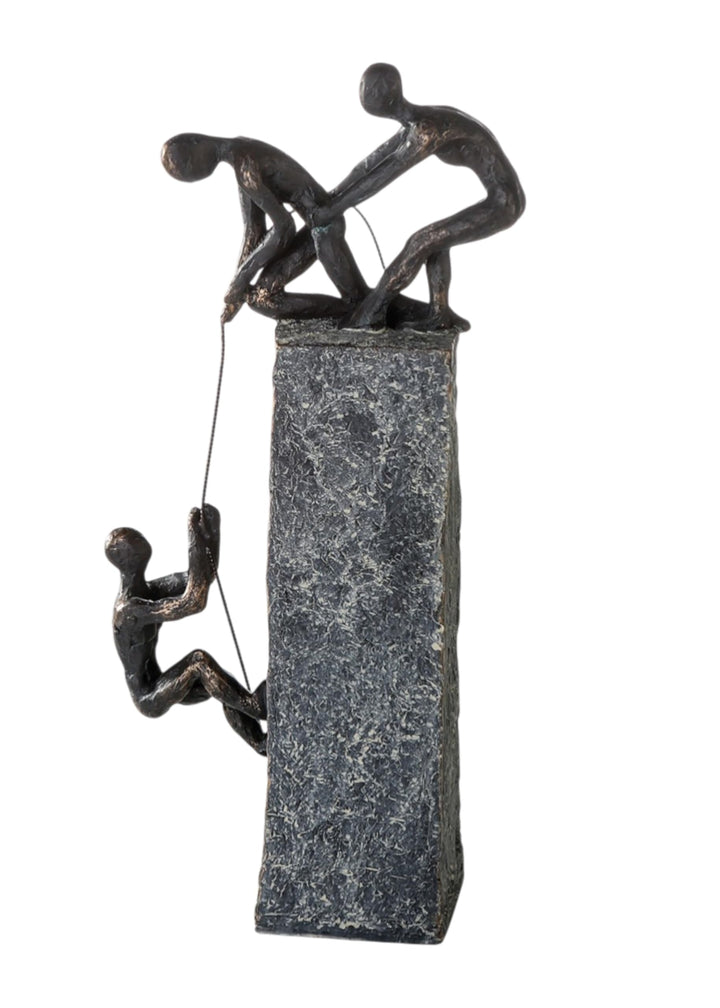 Casablance Deko Skulptur Assistance aus Poly - Deko Figur - Dekoration Wohnzimmer - Bronze/dunkelgra