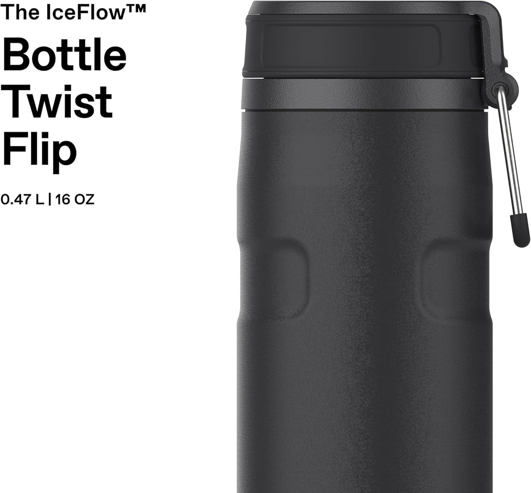Stanley IceFlowBottle Twist Flip 0.47L - Kühlt 8 Stunden - 40 Stunden Eisgekühlt - Spülmaschinenfest