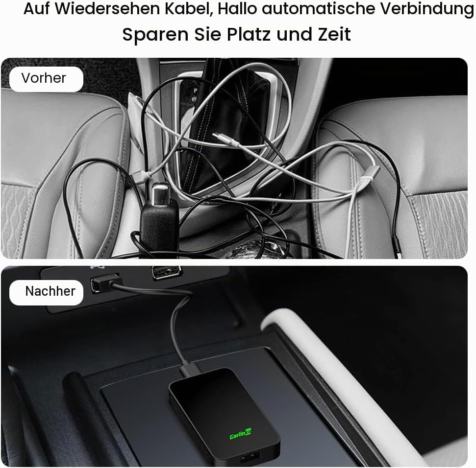 CarlinKit 2024 Neuer Upgrade CarlinKit 5.0 2Air Adapter, bringt drahtloses CarPlay/Android Auto, Plu