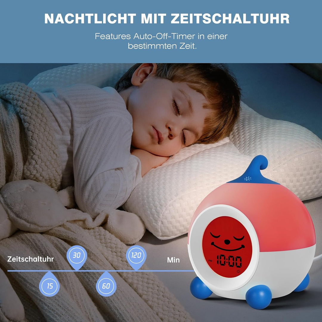I·CODE Kinder Wecker, Lichtwecker Kinder Mit Abschaltautomatik &Wake Up Light, Schlaftrainer Kinder