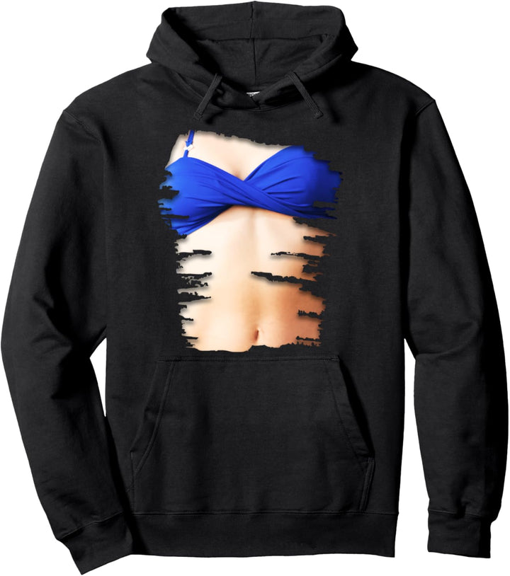 Fake Bikini Model Topmodel Körper Pullover Hoodie