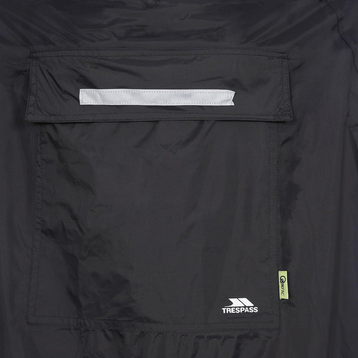 Trespass Kompakt Zusammenrollbarer Qikpac Poncho M Schwarz, M Schwarz