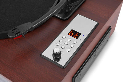 Fenton RP180 Retro Plattenspieler mit Bluetooth, CD-Player, Radio, Plattenspieler mit Lautsprecher,