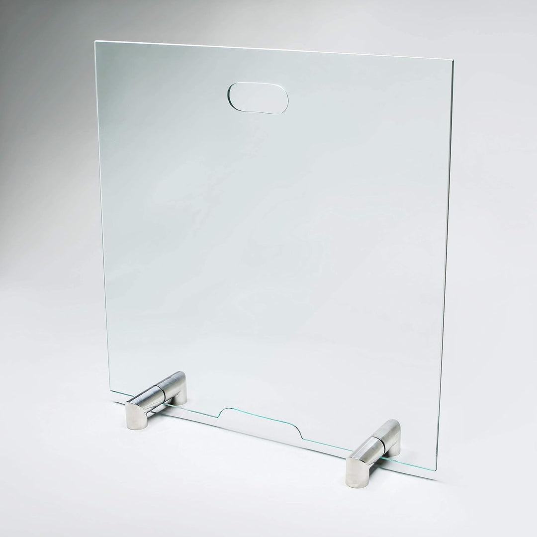 BIJON Kaminschutzgitter aus Spezial-Sicherheitsglas, Hitzeschutz Funkenschuztgitter, Ofenschutzgitte