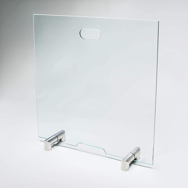 BIJON Kaminschutzgitter aus Spezial-Sicherheitsglas, Hitzeschutz Funkenschuztgitter, Ofenschutzgitte