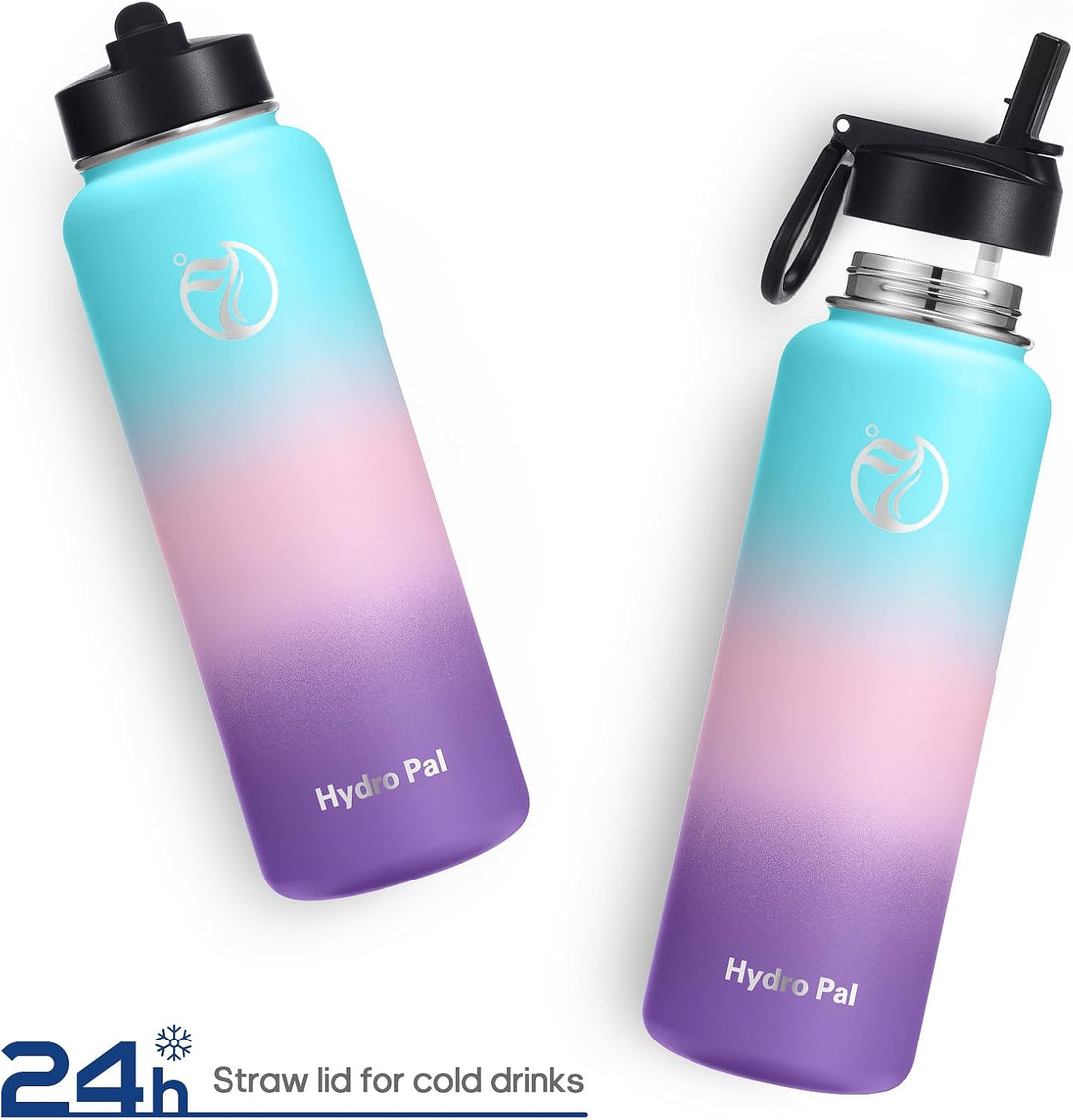 HydroPal Edelstahl Trinkflasche - 1,2L BPA-Frei, Kohlensäure geeignet, Isolierte Thermosflasche mit