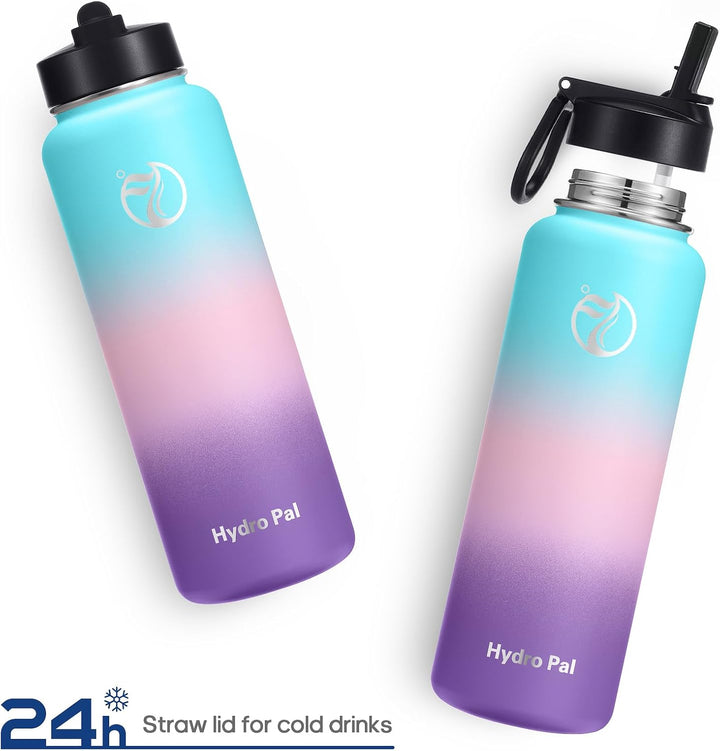 HydroPal Edelstahl Trinkflasche - 1,2L BPA-Frei, Kohlensäure geeignet, Isolierte Thermosflasche mit