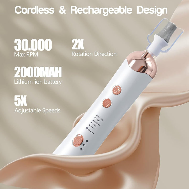 Elektrische Nagelbohrmaschine Nagelbohrer Elektrische Feile Nagelfeile Kit für Anfänger Acryl Gel Nä