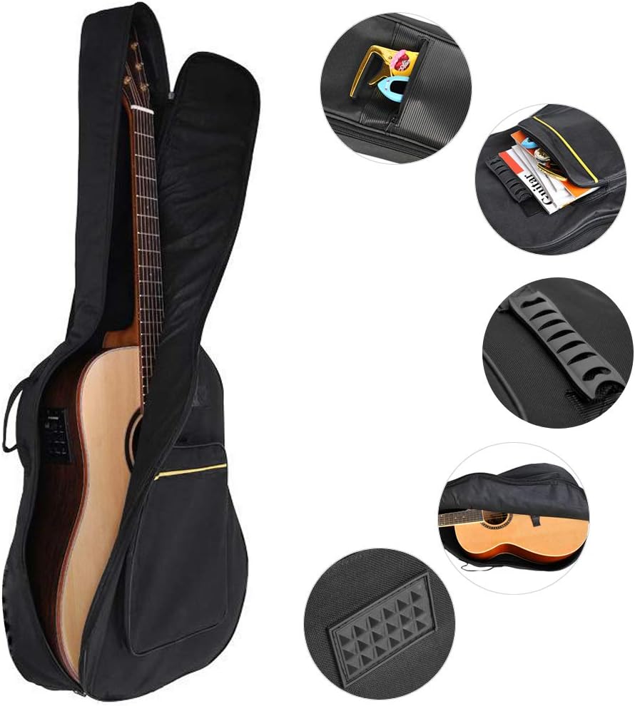 TRIXES Gitarrentasche in Originalgrösse mit Schultergurten – wasserdichte, gepolsterte Tasche – Gigb
