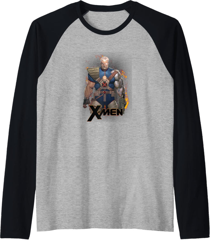 Marvel X-Men Cable Flames Vintage Raglan