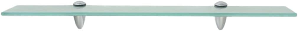 vidaXL Wand Regal Glasregal Glasboden Glasablage Badregal Glas 60x10 cm 8 mm Transparent 60 x 10 cm,