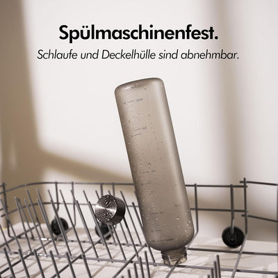 KIVY Trinkflasche 1l - Kohlensäure geeignet, Auslaufsicher, Bruchsicher, Federleicht - Trinkflasche