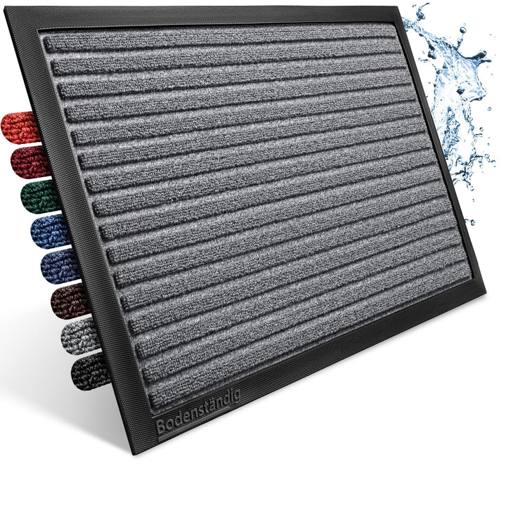 Fussmatte aussen - extrem rutschfest & langlebig - Fussabtreter aussenbereich grau 60x90cm - Türmatt