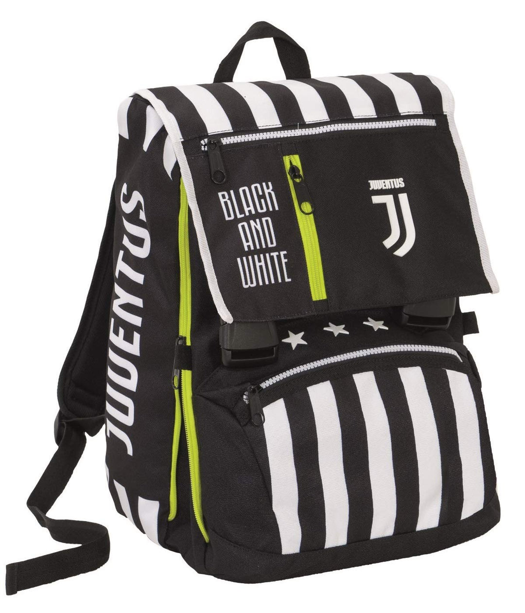 Big Juventus ausziehbarer Rucksack, beste Kombination, schwarz und weiss, Schule und Freizeit, mit p