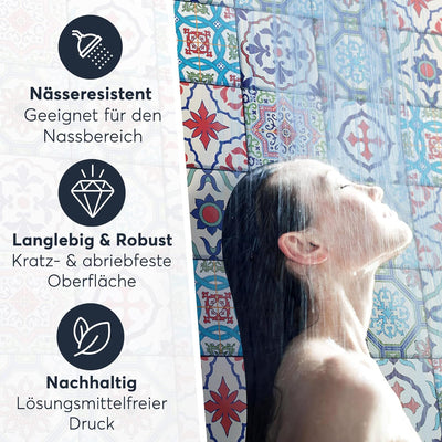 20 Stück Fliesenfolie für Bad und Küche 20x20 cm - Klebefliesen, Mosaikfliesen - Sticker Fliesen sel