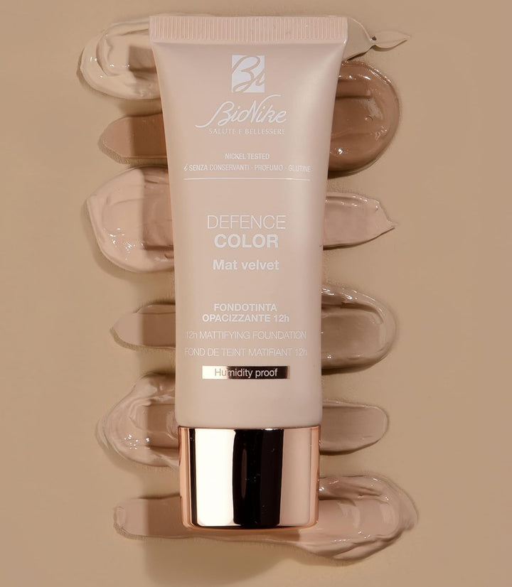 Bionike Defence Color Foundation Mat Velvet Mattierend 12h Matt-Effekt SPF 15 für Mischhaut und fett