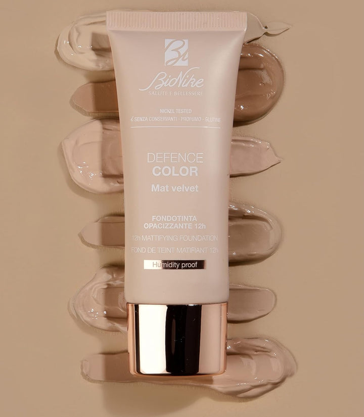 Bionike Defence Color Foundation Mat Velvet Mattierend 12h Matt-Effekt SPF 15 für Mischhaut und fett