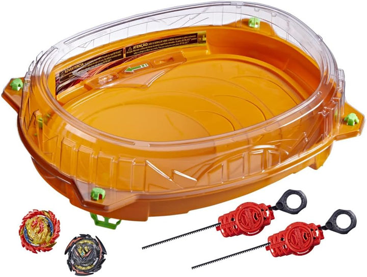 Hasbro Beyblade Burst QuadDrive Cosmic Vector Battle Set − Beystadium-Arena, 2 Kreisel und 2 Starter