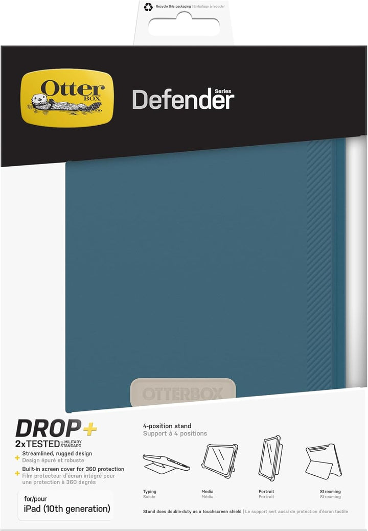 OtterBox Defender Hülle für iPad (A16) 11/10. Generation, Blau | Für iPad 11" 2025, 10.9" 2022, ultr