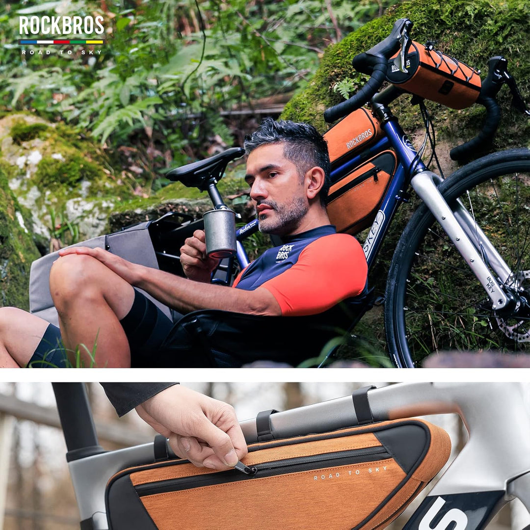 ROCKBROS Road-to-Sky Fahrrad Rahmentasche Reflektierende Wasserabweisende Fahrradtasche für Rahmen 2