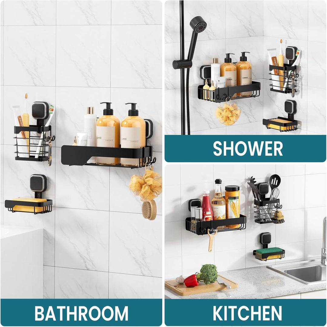 TAILI Duschablage Ohne Bohren Rostfreie Duschregale für die Dusche Grosse Kapazität Bad Organizer Oh