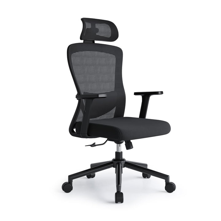 Bürostuhl mit 120° Wippfunktion, Schreibtischstuhl Ergonomischer Bürostuhl mit Verstellbarer Lendenw